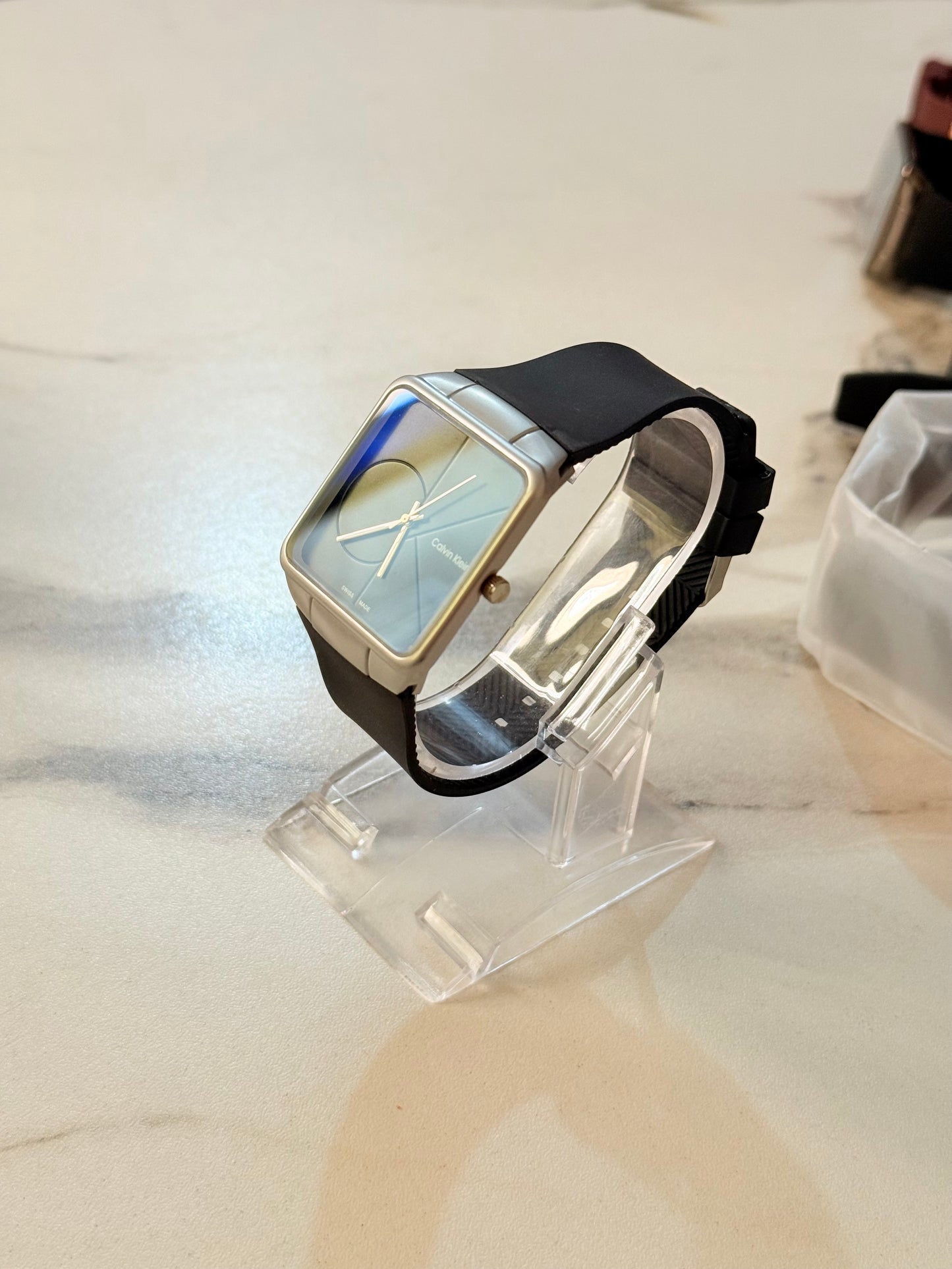 MJ C.k Square Dial Black and Silver Edition