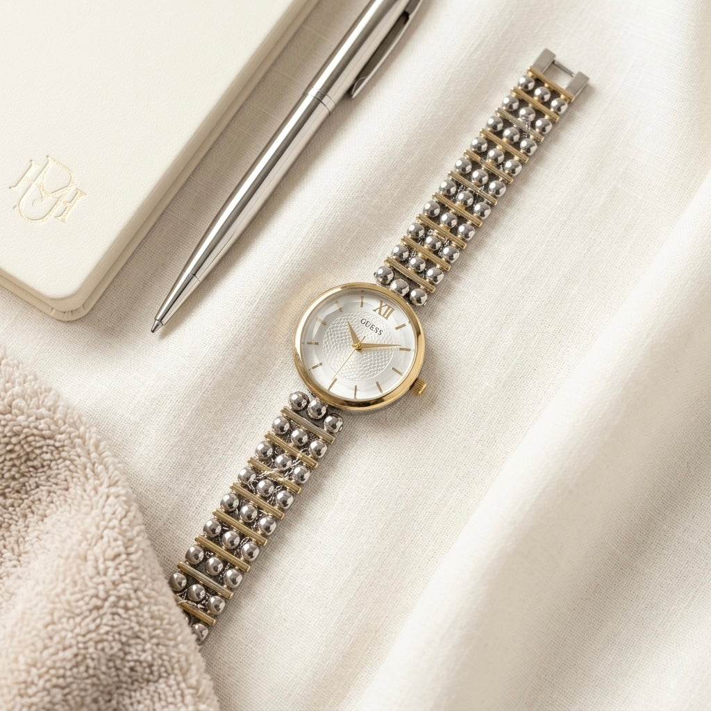 Gues Roman Round Dial Watch For Ladies | MJ Store