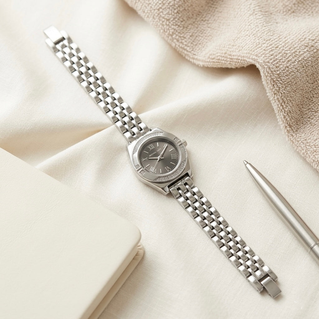 M.k. Stone Roman Round Dial Ladies Watch | MJ Store