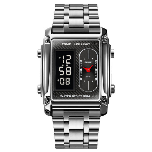 SKM | Dual Time Silver Chain | ZNT 029