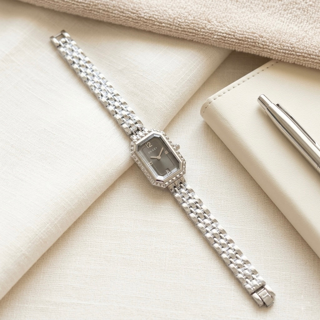 Gucii Stone Diamond cut Dial Ladies Watch | MJ Store