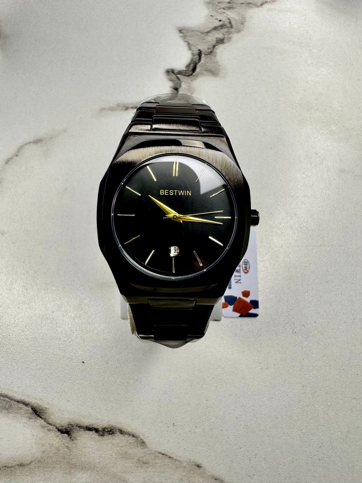 MJ BestWin Black Luxury Quartz Watch for Men