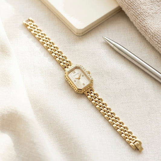 Gucii Stone Diamond cut Dial Ladies Watch | MJ Store