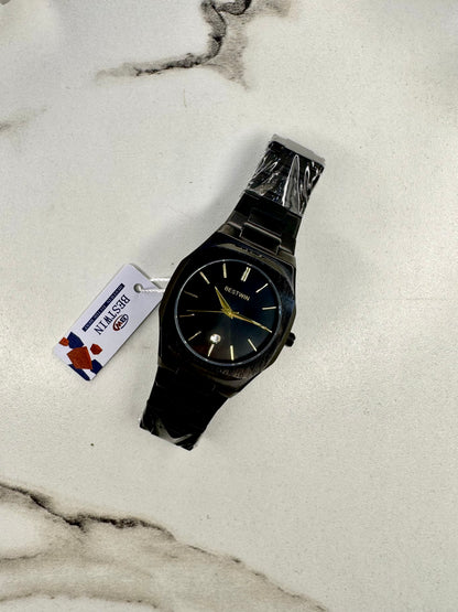 MJ BestWin Black Luxury Quartz Watch for Men