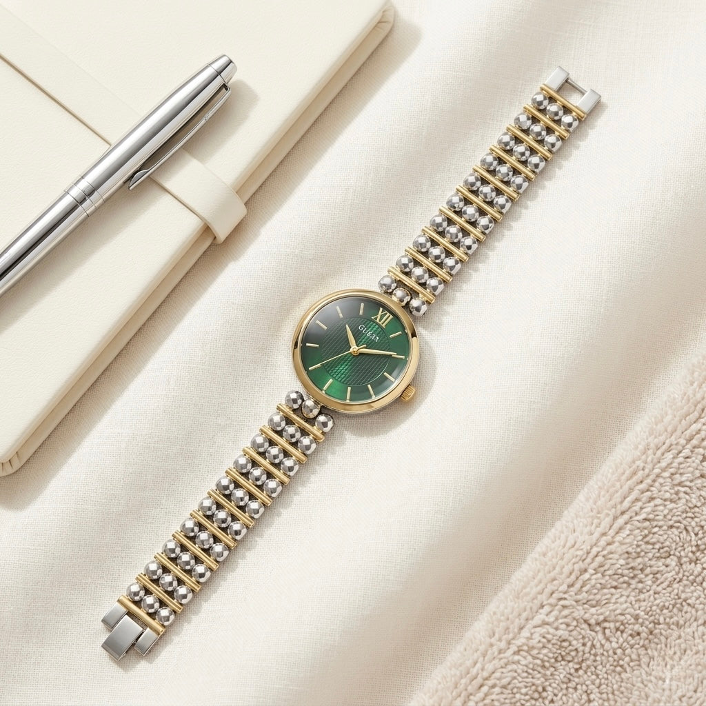 Gues Roman Round Dial Watch For Ladies | MJ Store