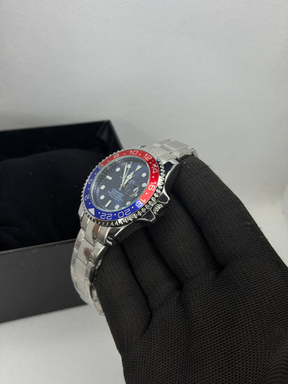 MJ Ocean Pro Pepsi Bezel Semi Automatic Diver Watch – Stainless Steel