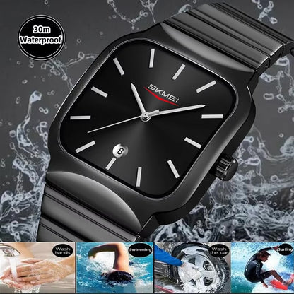 SKM 9361 Premium Steel Watch With Date | MJ Store