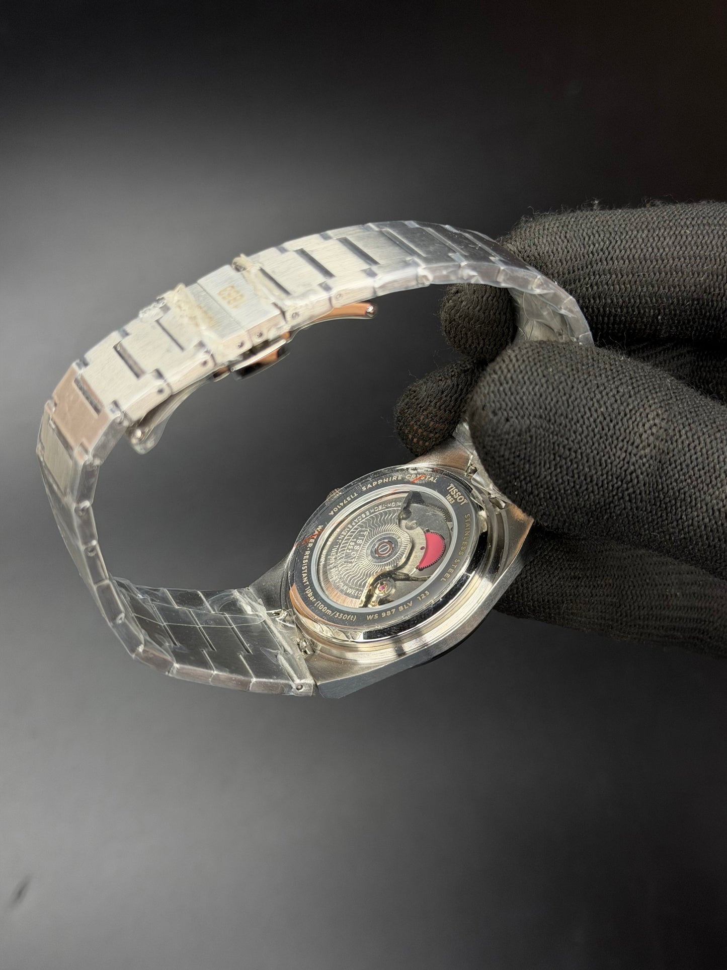 40mm PRX Style Automatic Watch – Black Textured Dial | Integrated Bracelet