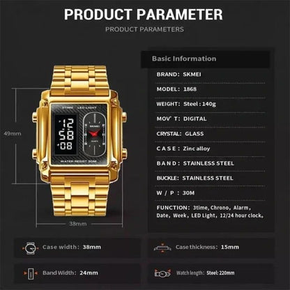 SKM | Dual Time Golden Chain | ZNT 030