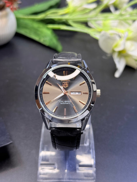 MJ Black Leather Carrera Watch – AAA Master Lock Quality