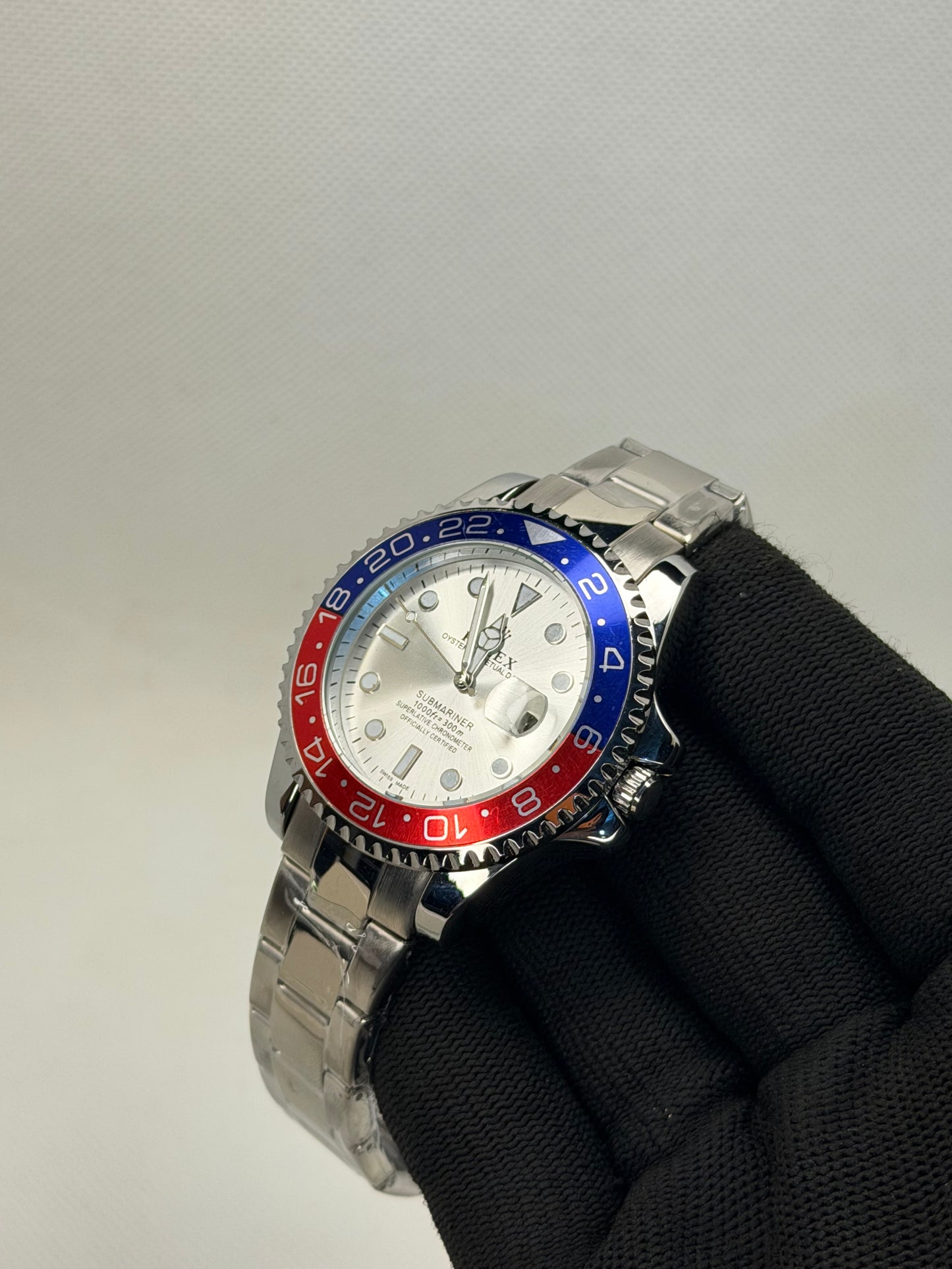 MJ Ocean Pro Pepsi White Dial Semi Automatic Diver Watch – Stainless Steel