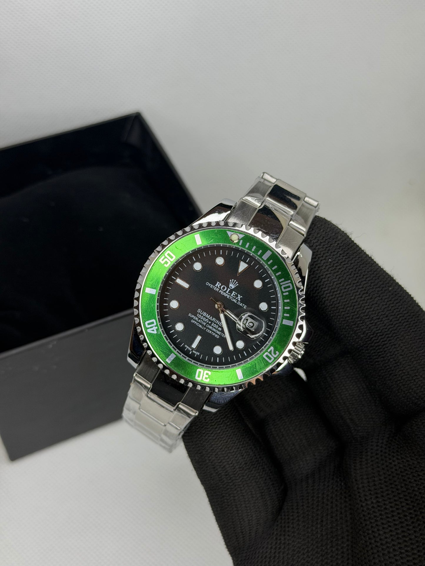 MJ Ocean Pro Green Bezel Semi Automatic Diver Watch – Stainless Steel