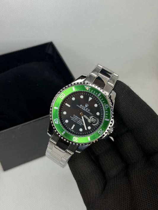MJ Ocean Pro Green Bezel Semi Automatic Diver Watch – Stainless Steel