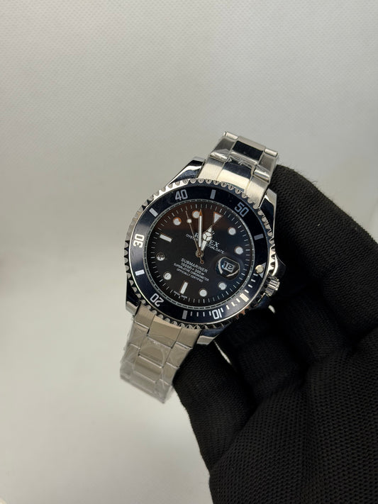 MJ Ocean Pro Black Bezel Semi Automatic Diver Watch – Stainless Steel