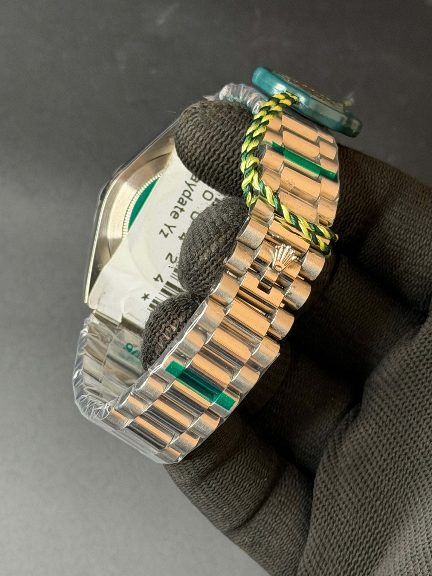 40mm Day-Date Arabic Edition Automatic Watch – Olive Green Dial | President Bracelet