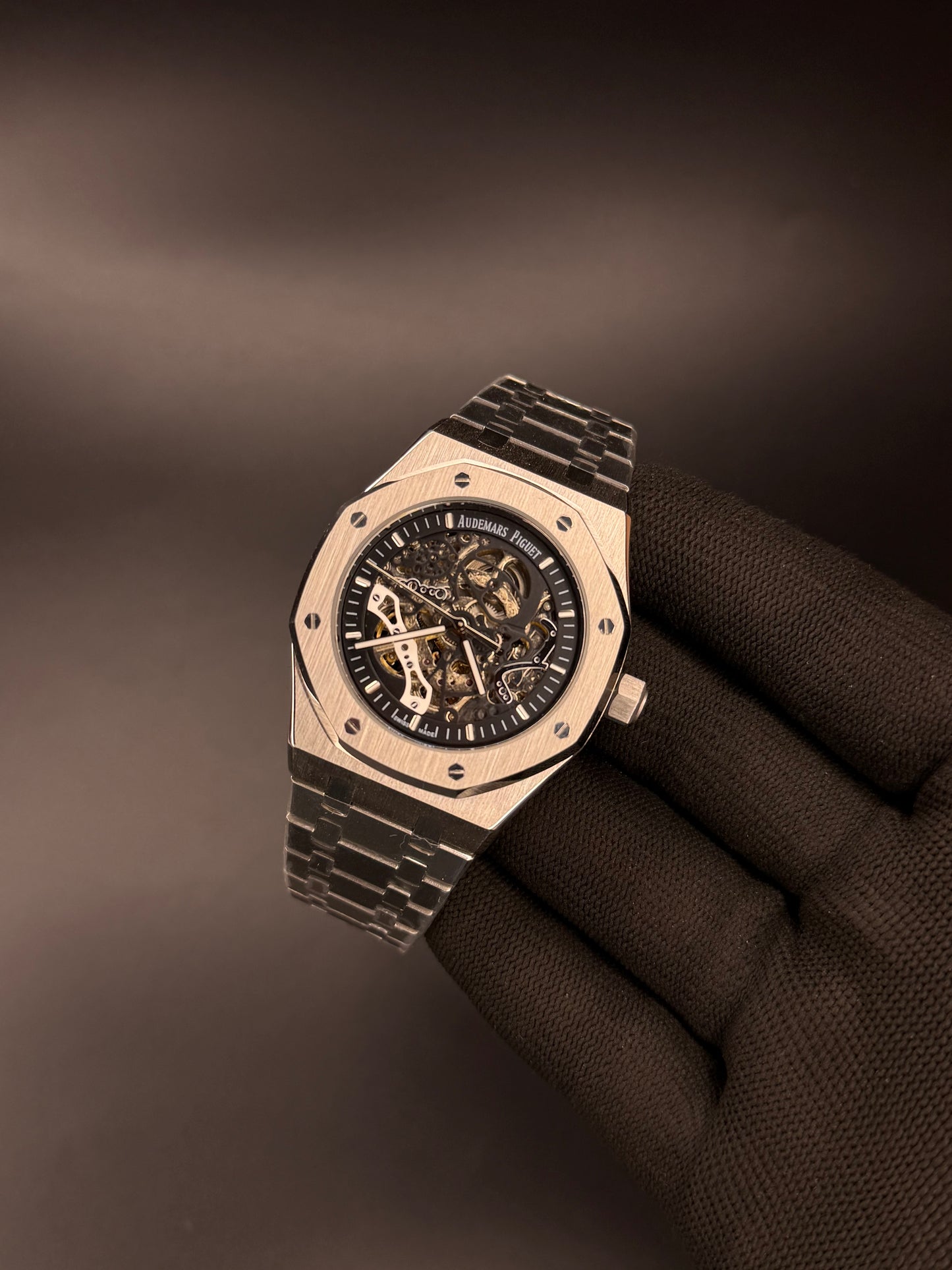 41mm Royal Oak Style Double Balance Automatic Watch – Openworked Dial | Integrated Bracelet