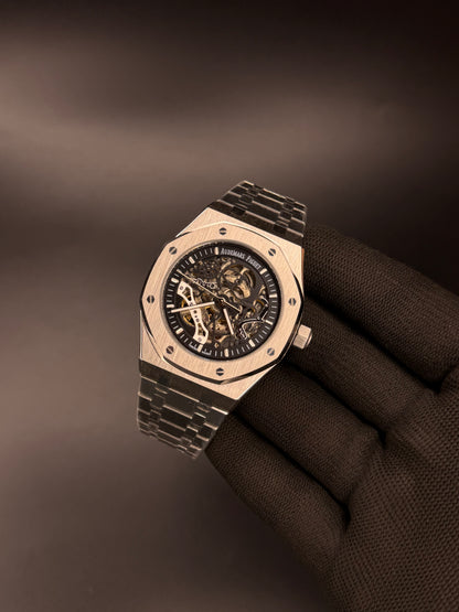 41mm Royal Oak Style Double Balance Automatic Watch – Openworked Dial | Integrated Bracelet