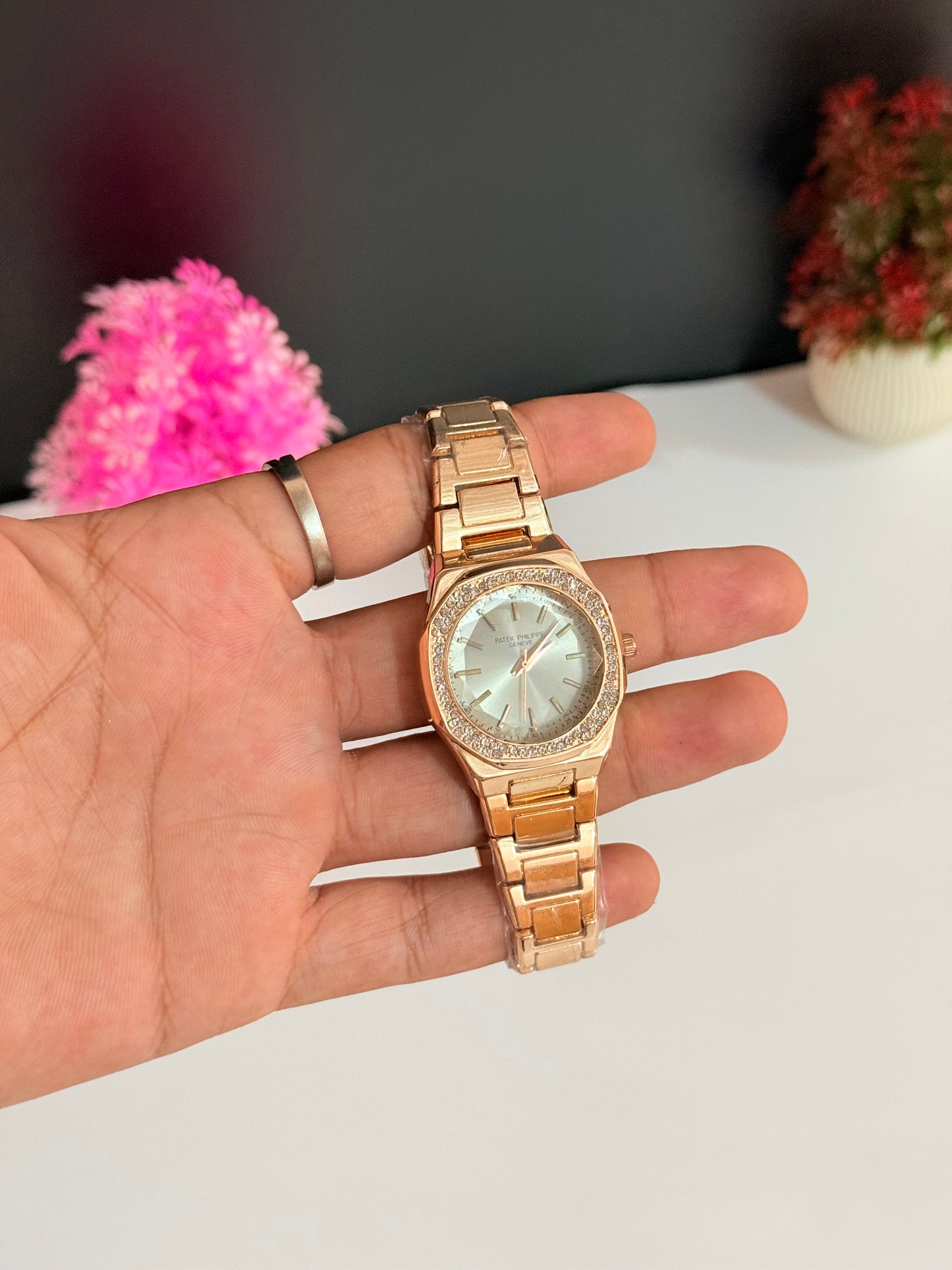 Patek Phil-ippe Diamond Dial Rose Gold | Ladies Watch