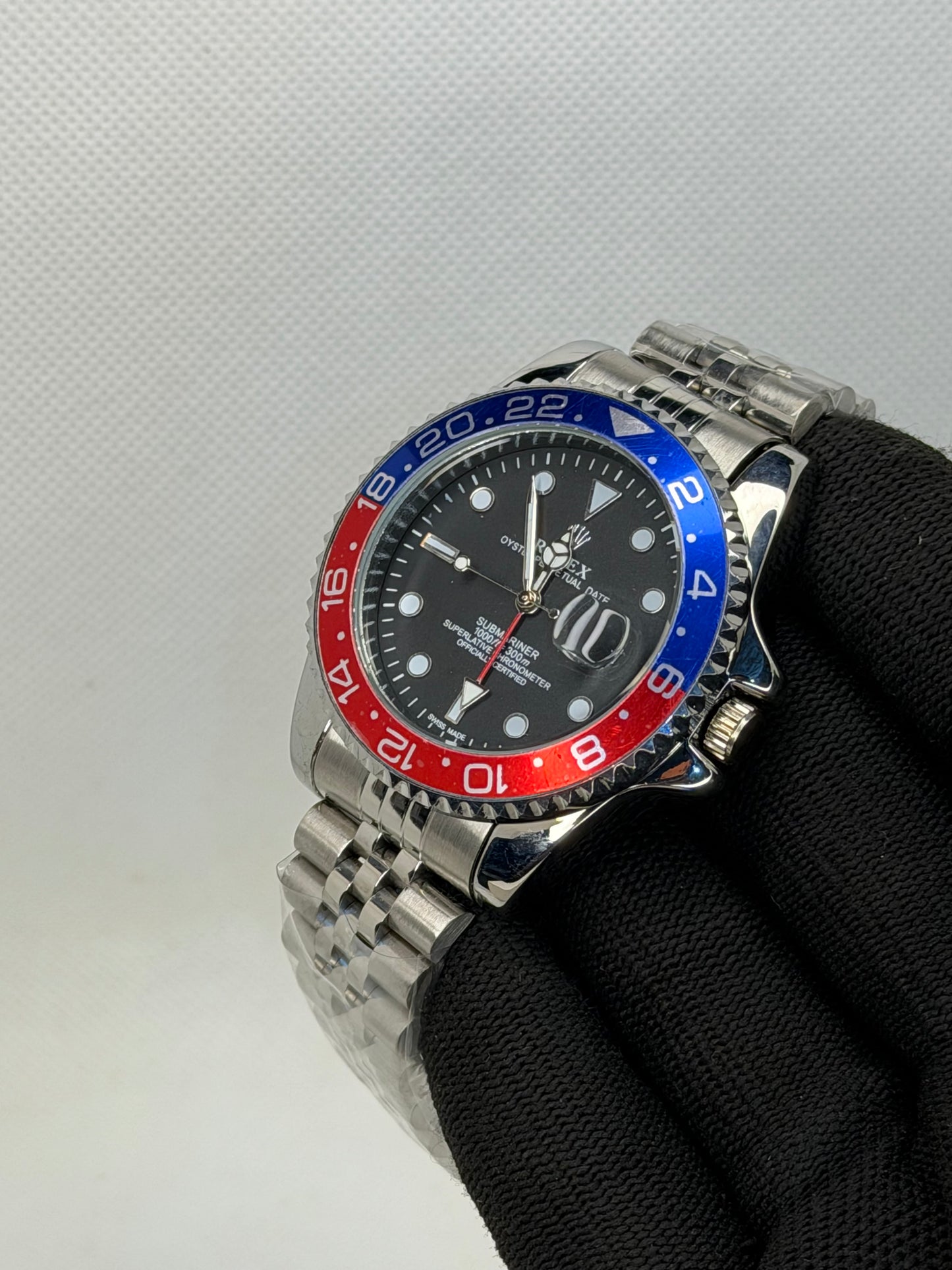 MJ Voyager Pepsi GMT Semi Automatic Stainless Steel Men’s Watch
