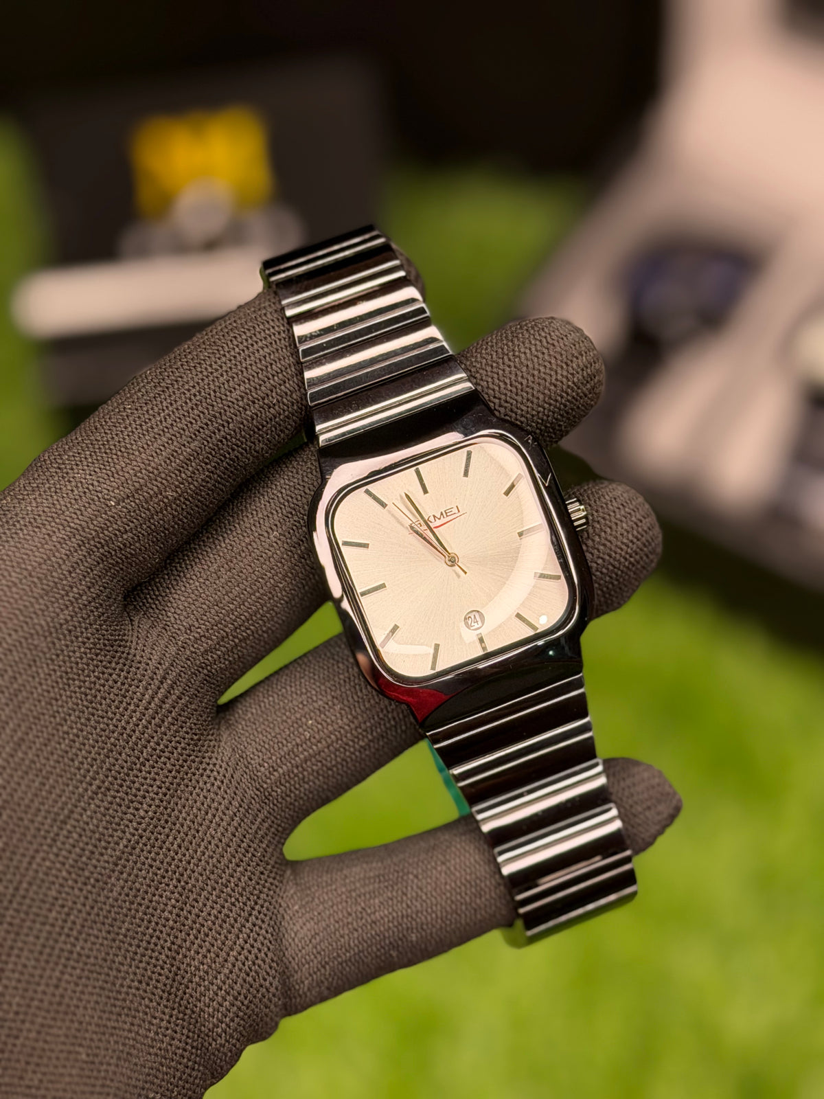 SKM 9361 Premium Steel Watch With Date | MJ Store