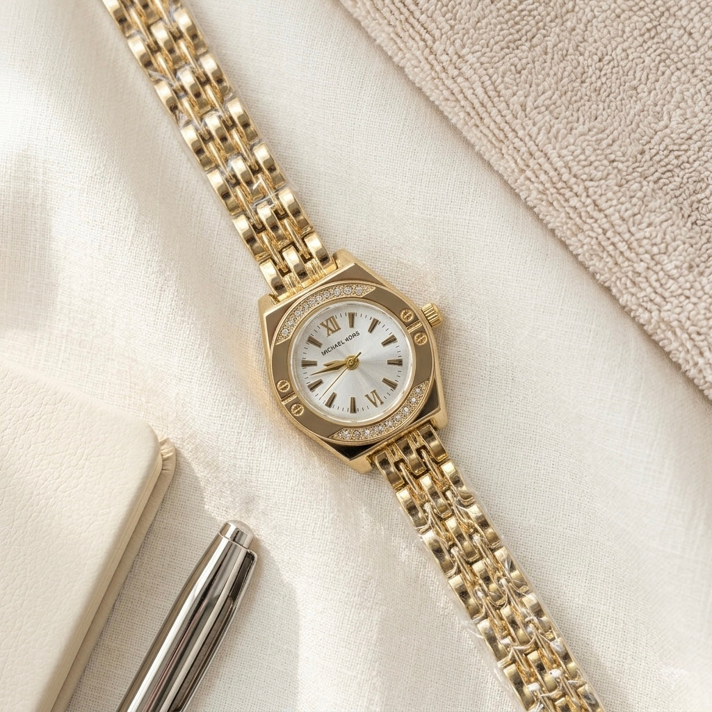 M.k. Stone Roman Round Dial Ladies Watch | MJ Store