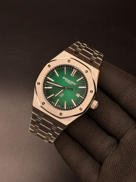 41mm Royal Oak Style Automatic Watch – Green Tapisserie Dial | Integrated Bracelet