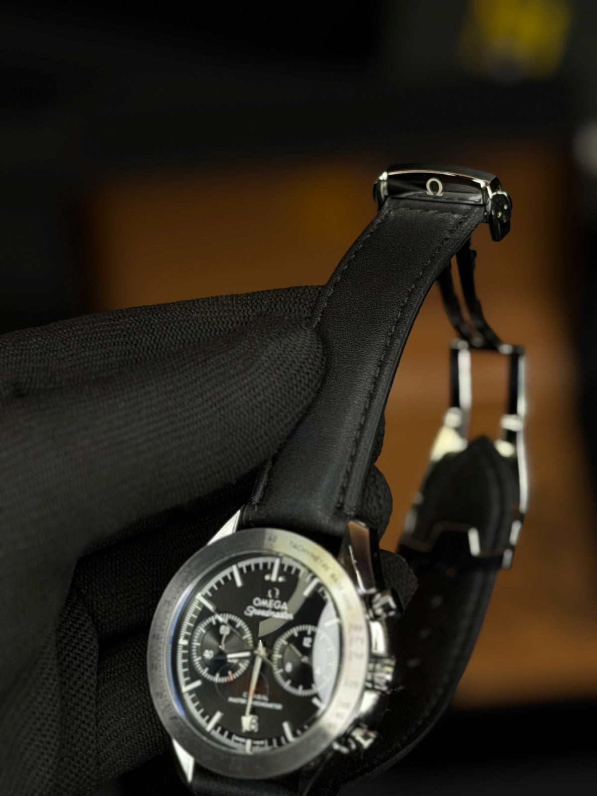 Speedmaster 1957 Homage Dual-Dial Chronograph Men's Watch – Genuine Leather Strap - MJ Store