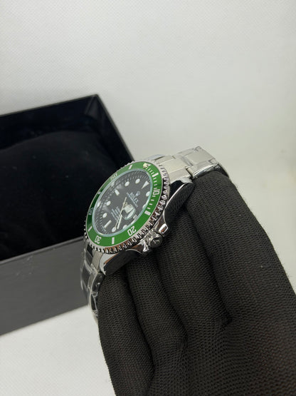 MJ Ocean Pro Green Bezel Semi Automatic Diver Watch – Stainless Steel