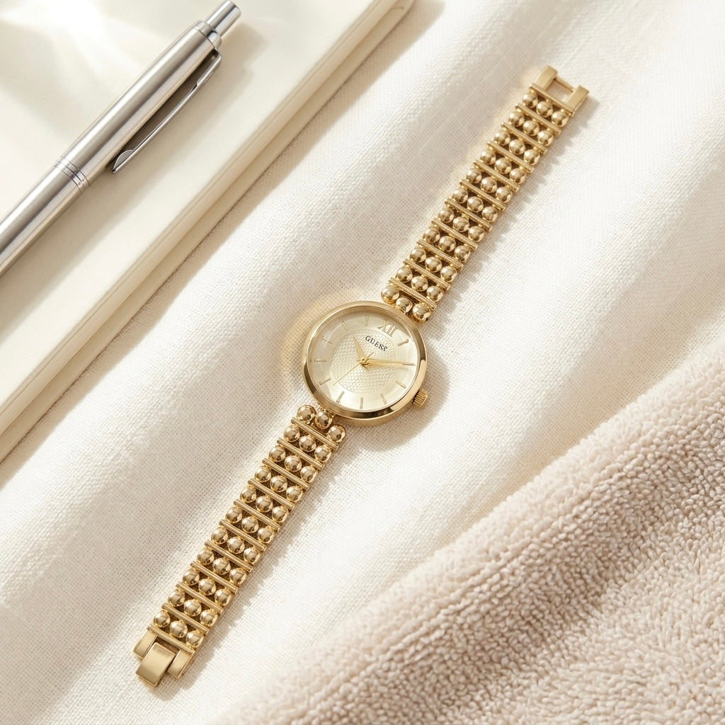 Gues Roman Round Dial Watch For Ladies | MJ Store