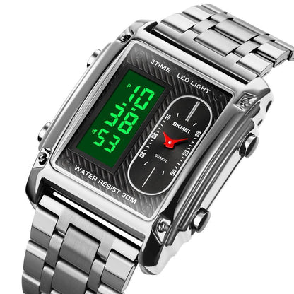 SKM | Dual Time Silver Chain | ZNT 029