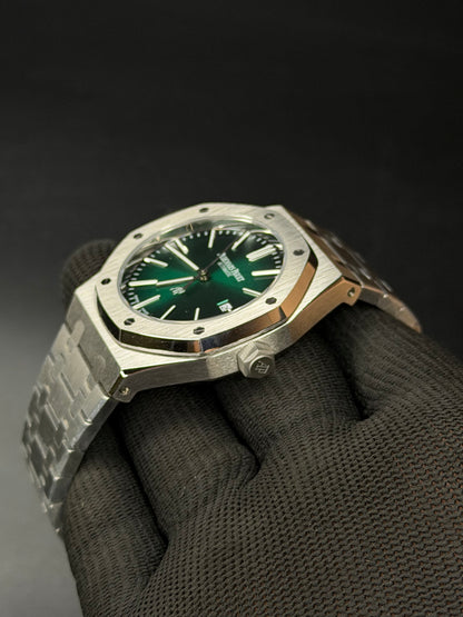 41mm Royal Oak Style Automatic Watch – Green Tapisserie Dial | Integrated Bracelet