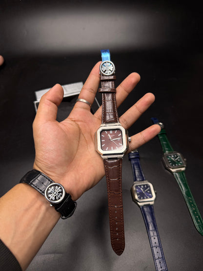 MJ.PP Square Dial Leather Special Edition | Men Watch