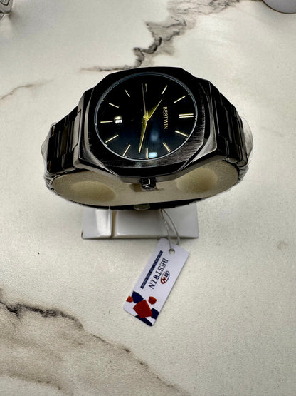 MJ BestWin Black Luxury Quartz Watch for Men