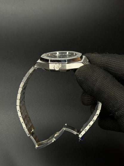 40mm PRX Style Automatic Watch – Black Textured Dial | Integrated Bracelet