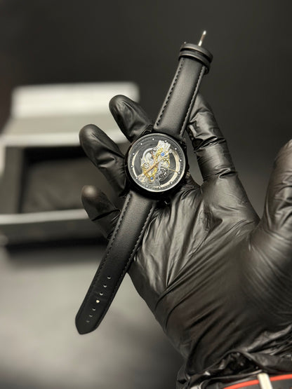 Skeleton Dial Leather Straps | Men Watch | MJ Store