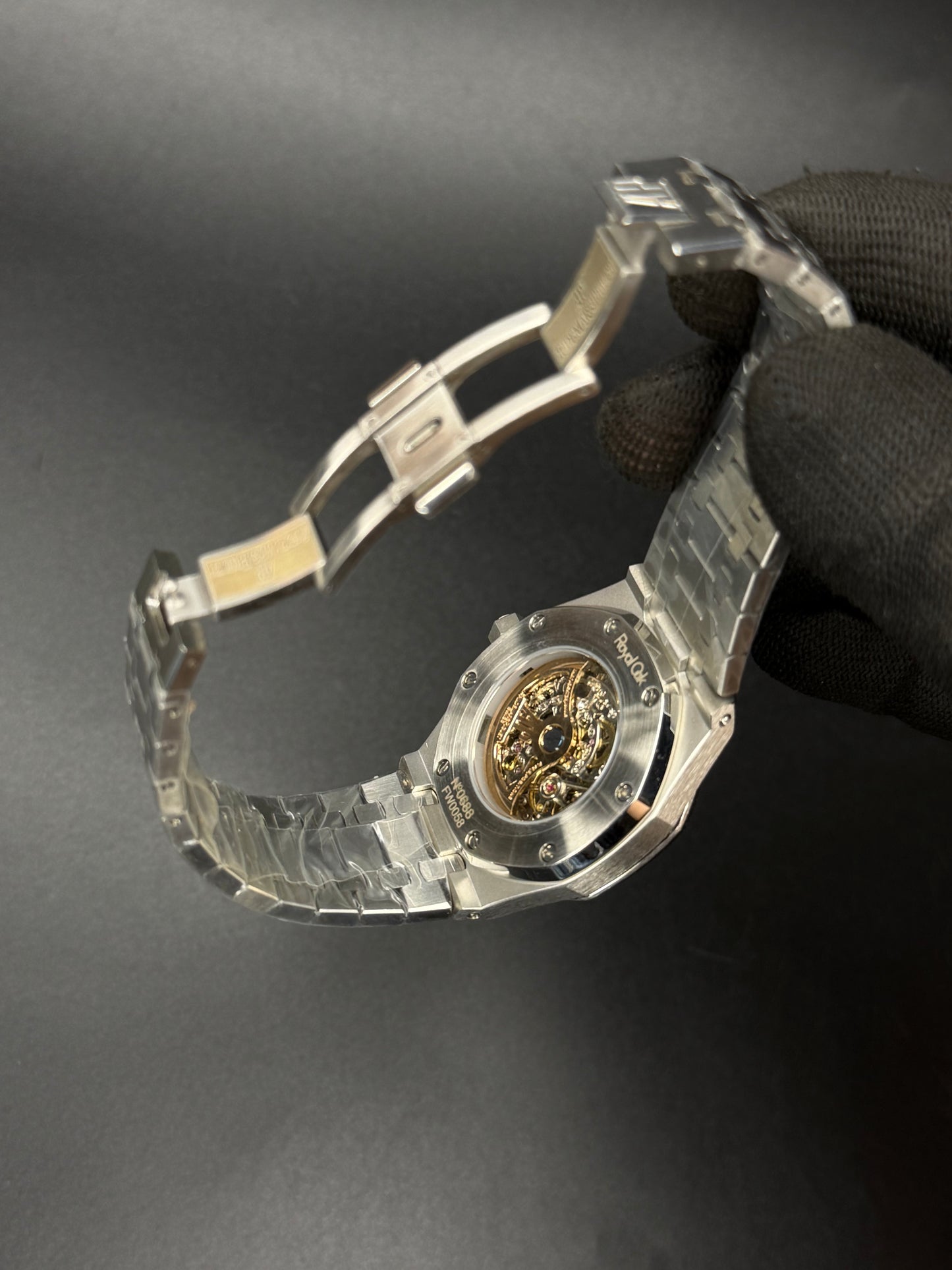 41mm Royal Oak Style Double Balance Automatic Watch – Openworked Dial | Integrated Bracelet