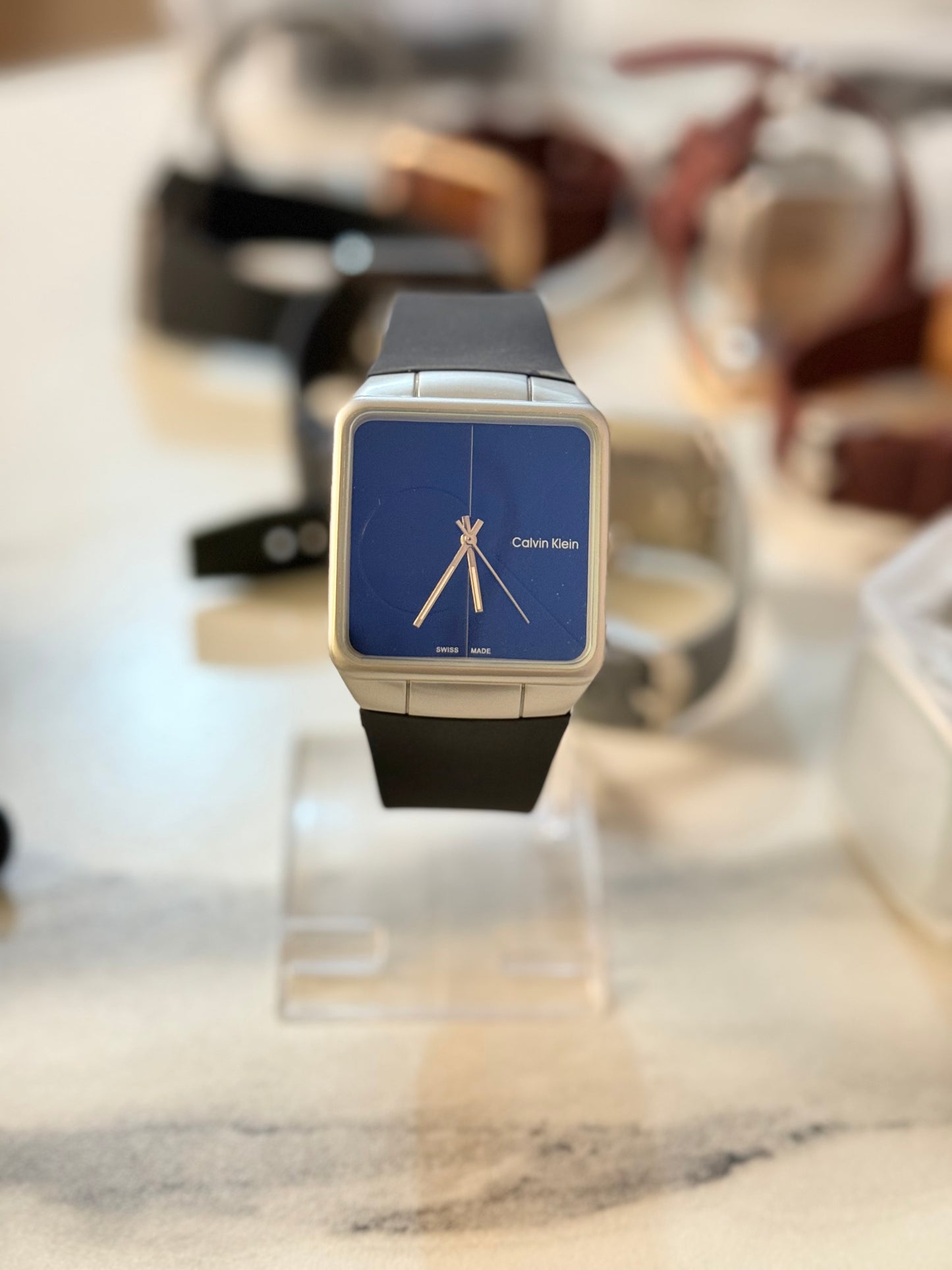 MJ C.k Square Dial Black and Silver Edition