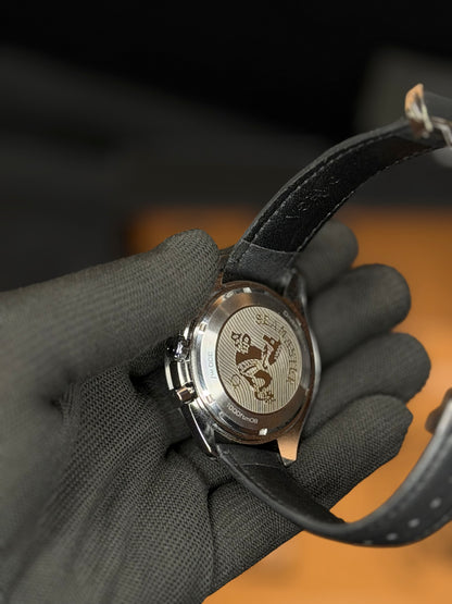 Speedmaster 1957 Homage Dual-Dial Chronograph Men's Watch – Genuine Leather Strap - MJ Store