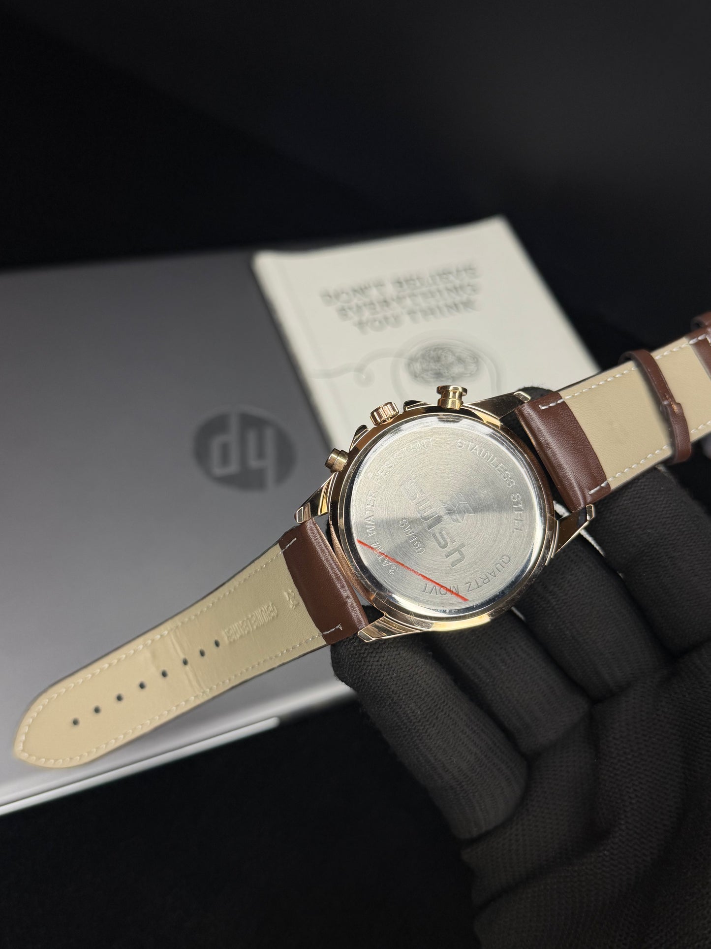 Swish Luxury Blue Dial Brown Leather Chronograph Men’s Watch