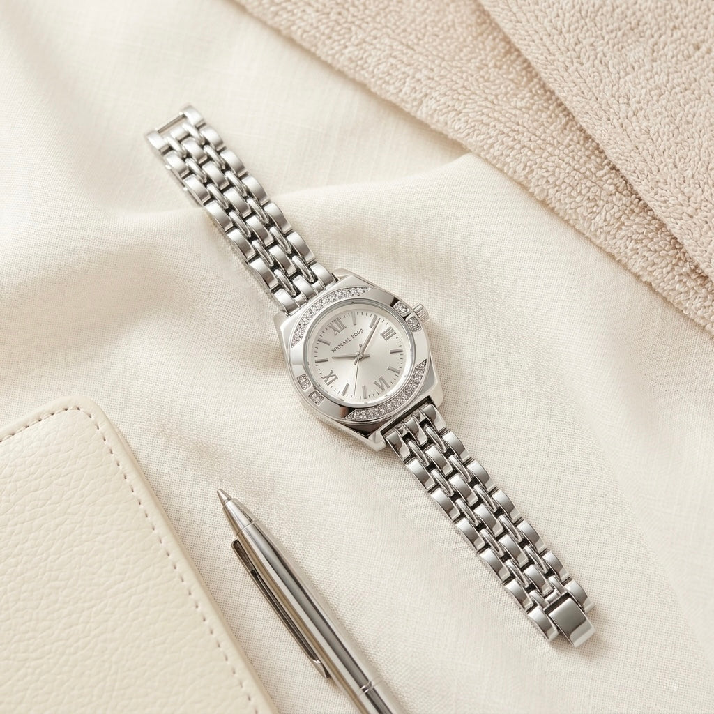 M.k. Stone Roman Round Dial Ladies Watch | MJ Store