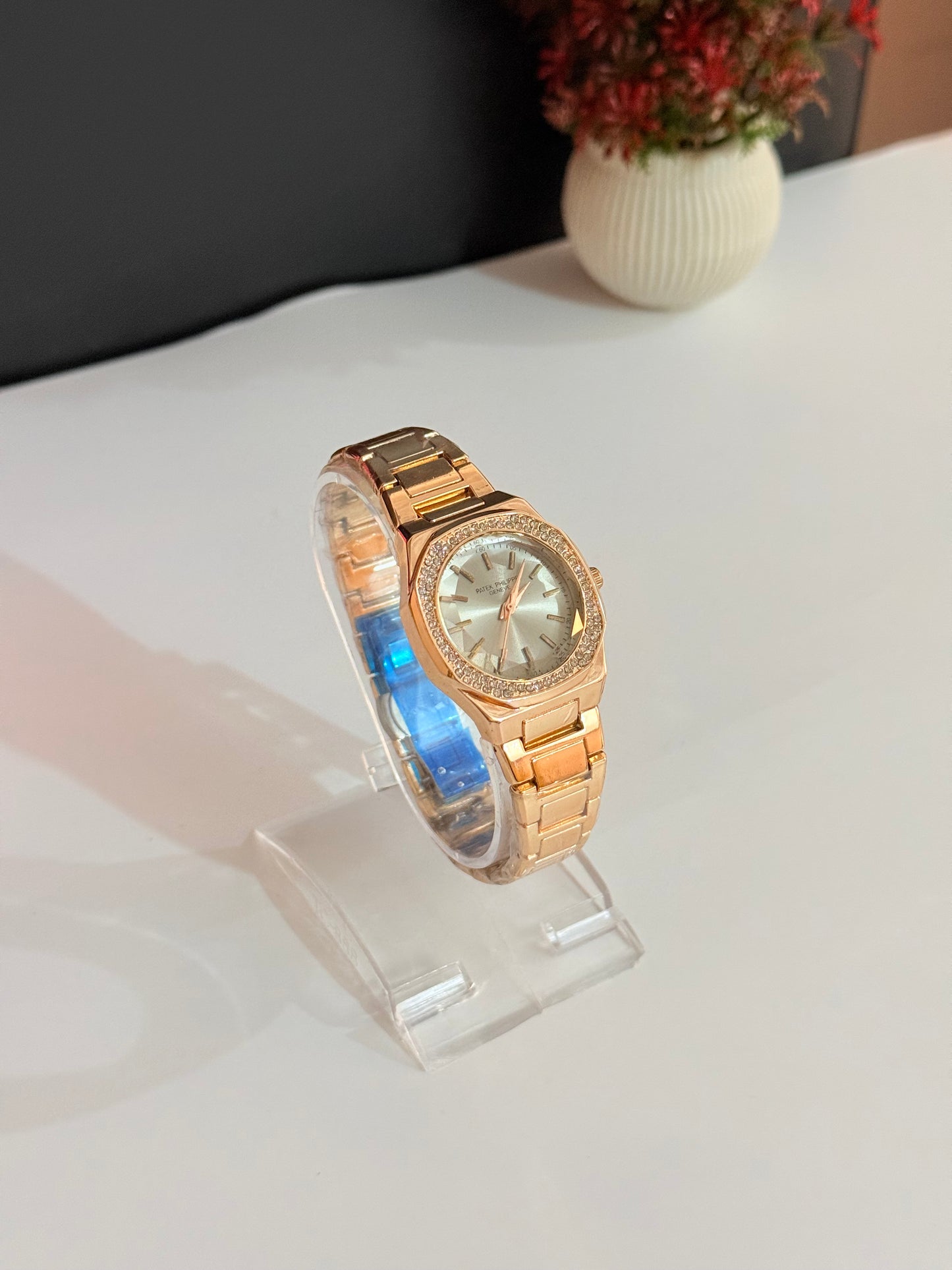 Patek Phil-ippe Diamond Dial Rose Gold | Ladies Watch