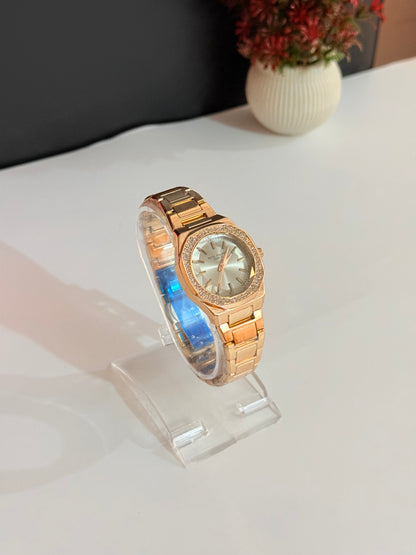 Patek Phil-ippe Diamond Dial Rose Gold | Ladies Watch