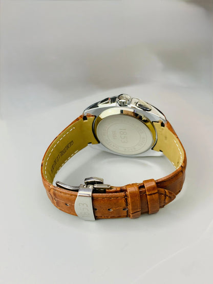 Luxury Chronograph Watch for Men | Brown Silver