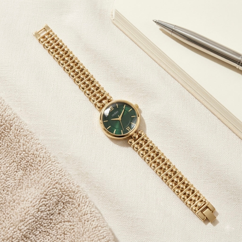 Gues Roman Round Dial Watch For Ladies | MJ Store