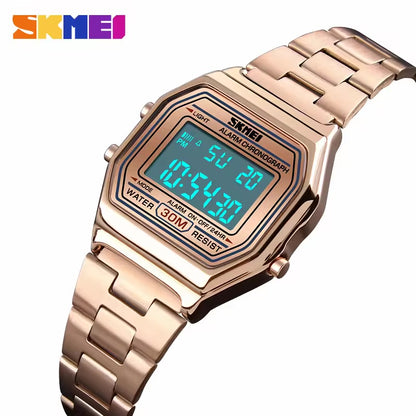 Skmei 1415 High Quality Rose Gold Sports Watch Multifunctional Digital Movt