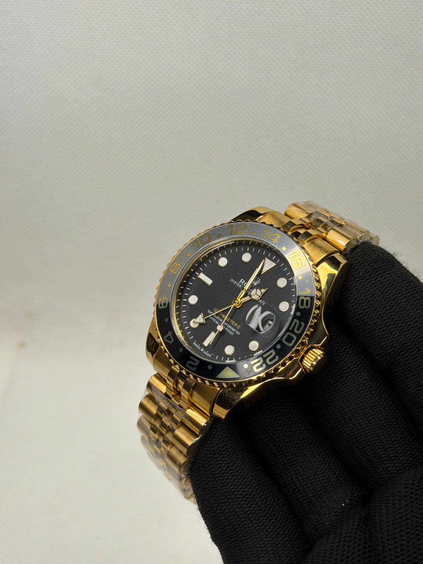 MJ Voyager Gold GMT Semi Automatic Stainless Steel Men’s Watch