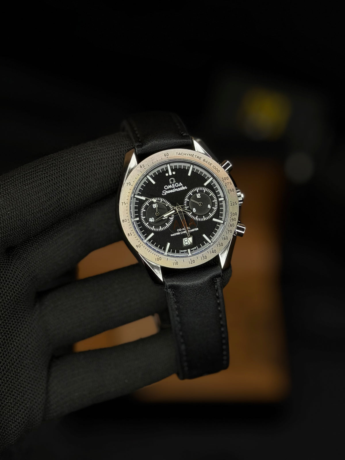 Speedmaster 1957 Homage Dual-Dial Chronograph Men's Watch – Genuine Leather Strap - MJ Store