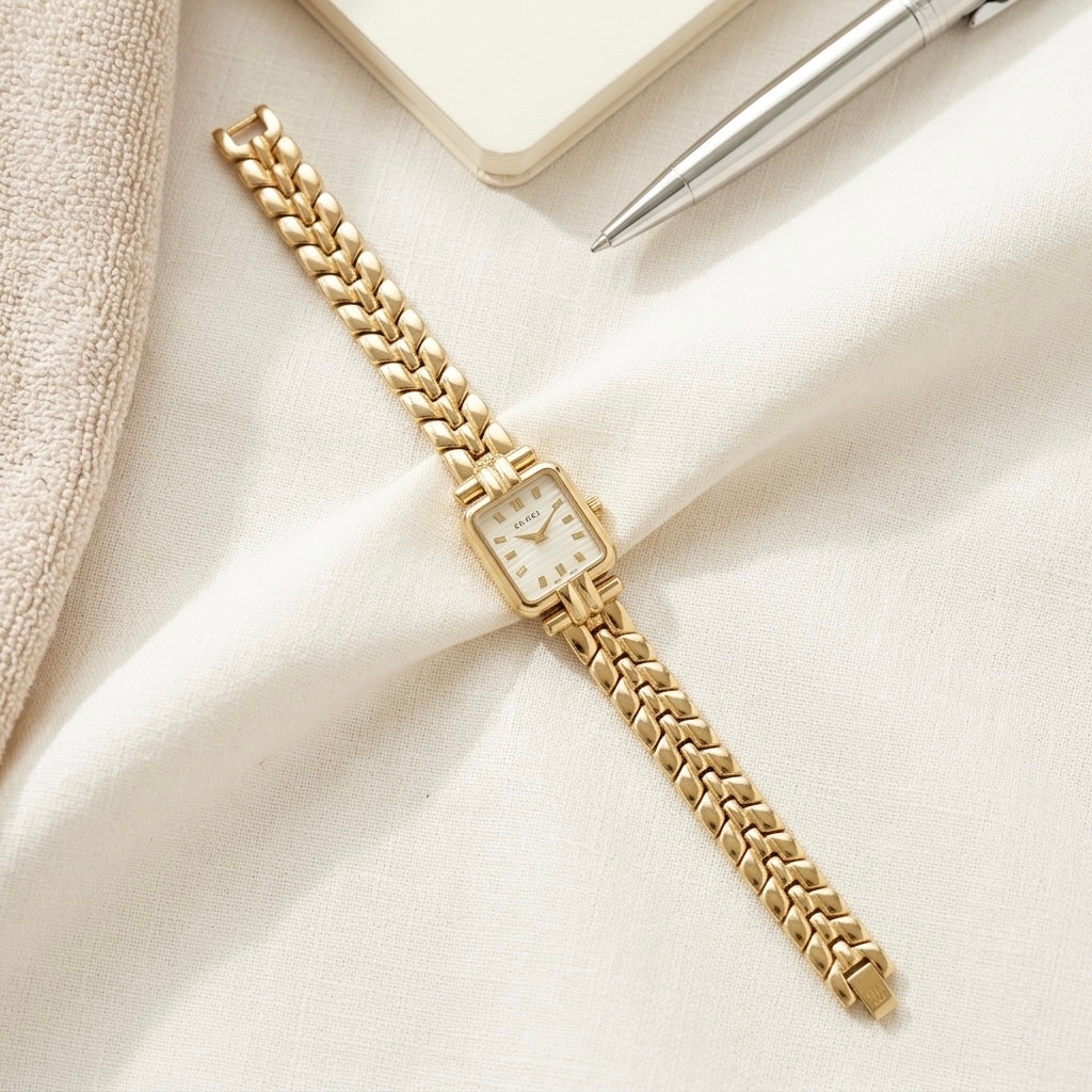 Gucii Stone Square Dial Ladies Watch | MJ Store