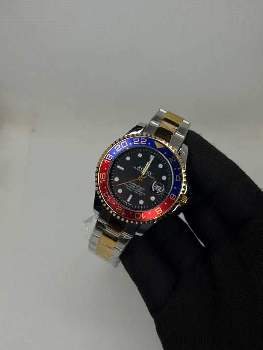 MJ Ocean Pro Two Tone Pepsi Semi Automatic Diver Watch – Stainless Steel