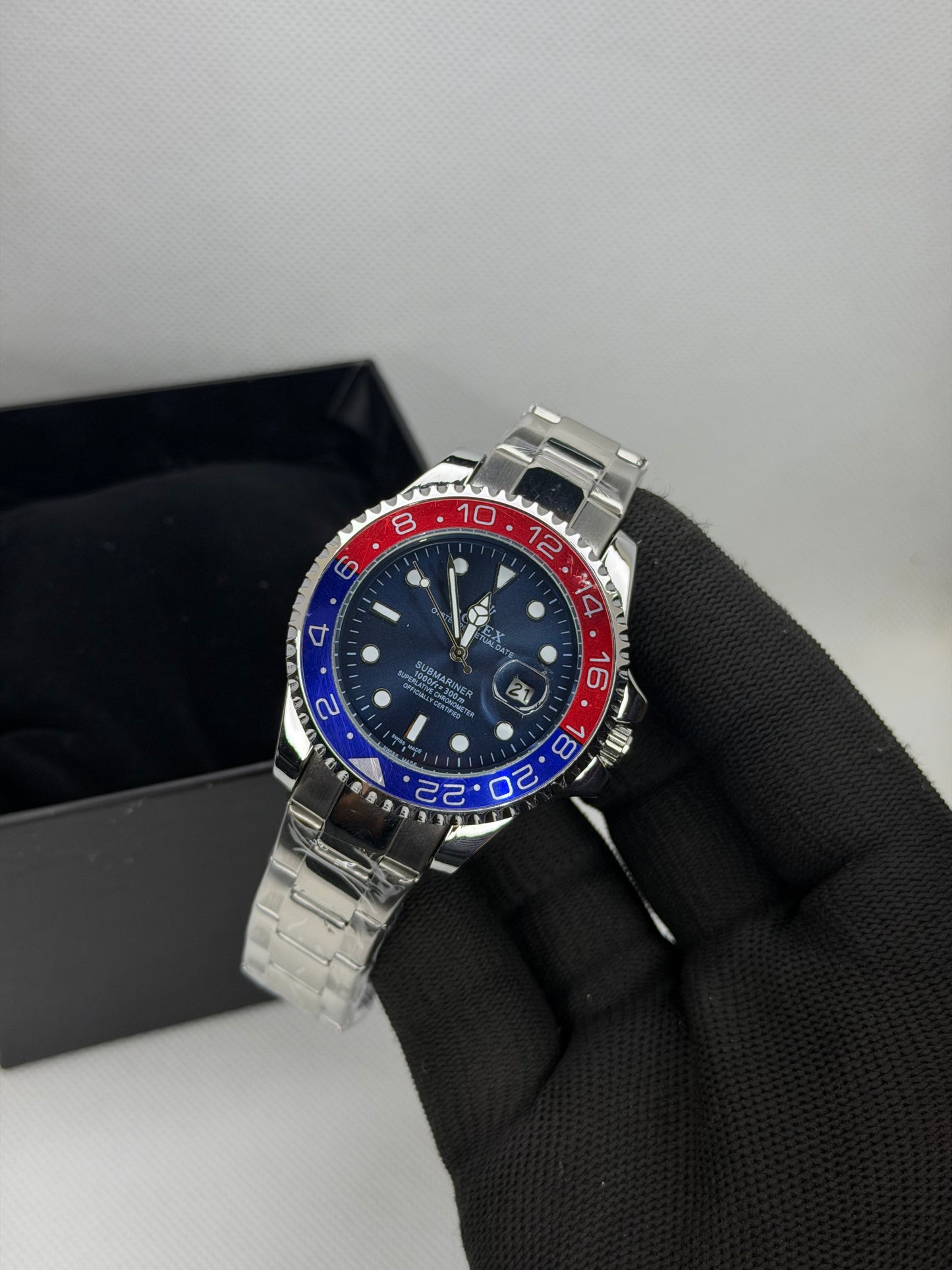 MJ Ocean Pro Pepsi Bezel Semi Automatic Diver Watch – Stainless Steel